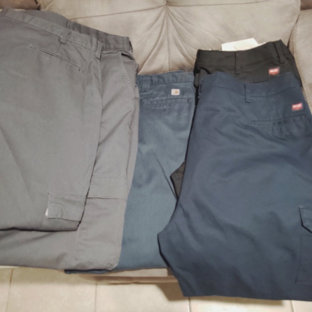 Dickies Men's Cargo Pants in Gray and Navy